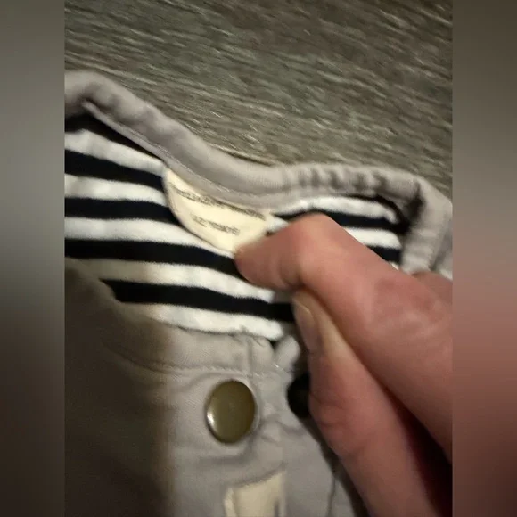 Turtledove London 1-2 years Gray Romper with Black and White Accents - Picture 6 of 8